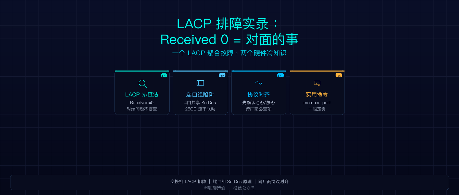 一个 Received LACP Packets: 0，对面改完协议我才下班